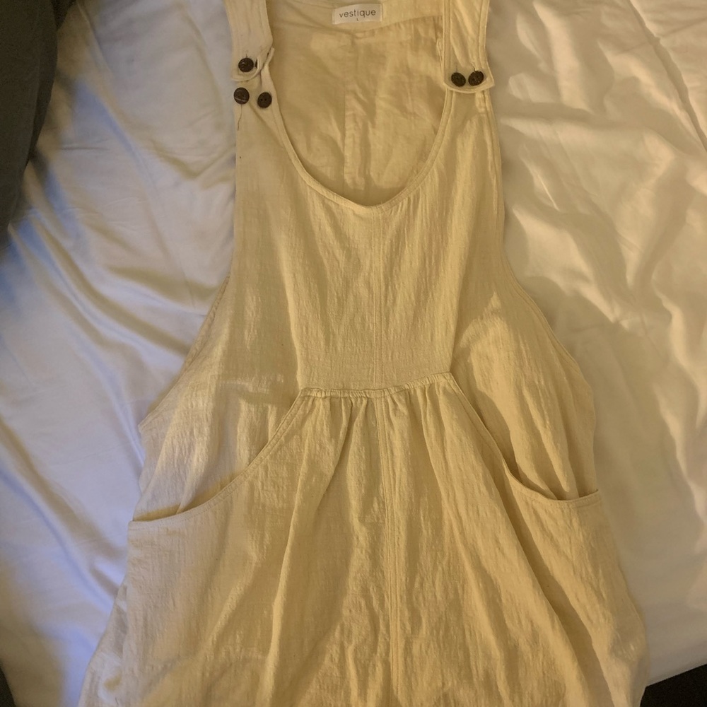 Cream romper overalls